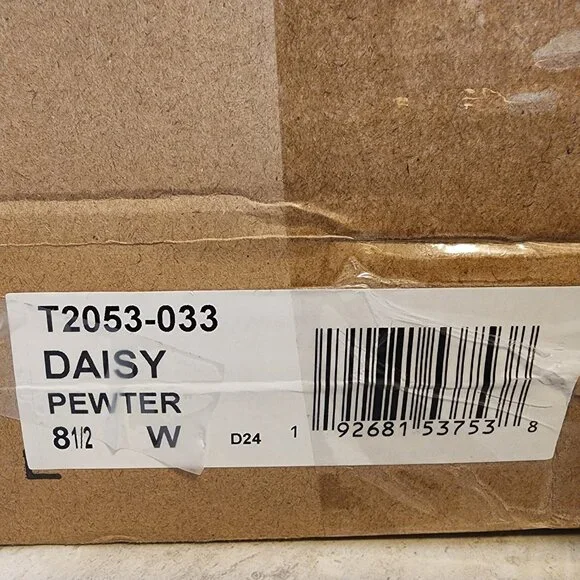 Trotters Daisy Pump Women's Shoes Taupe/ Pewter Size US 8.5 Block Heel - Picture 10 of 11